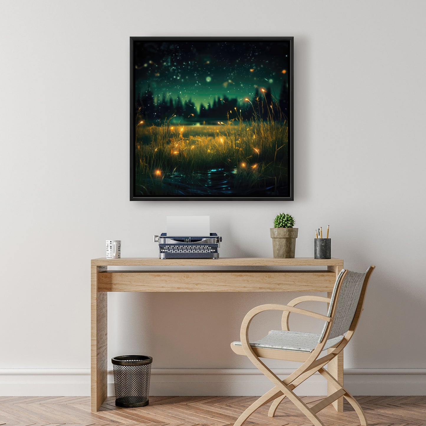 Light in the Dark - Black Framed Canvas Home Decor Art