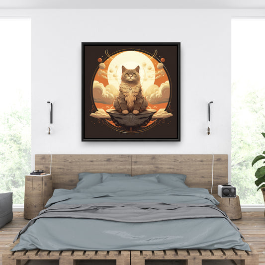 The overlord - Gray Framed Canvas for Elegant Home Decor