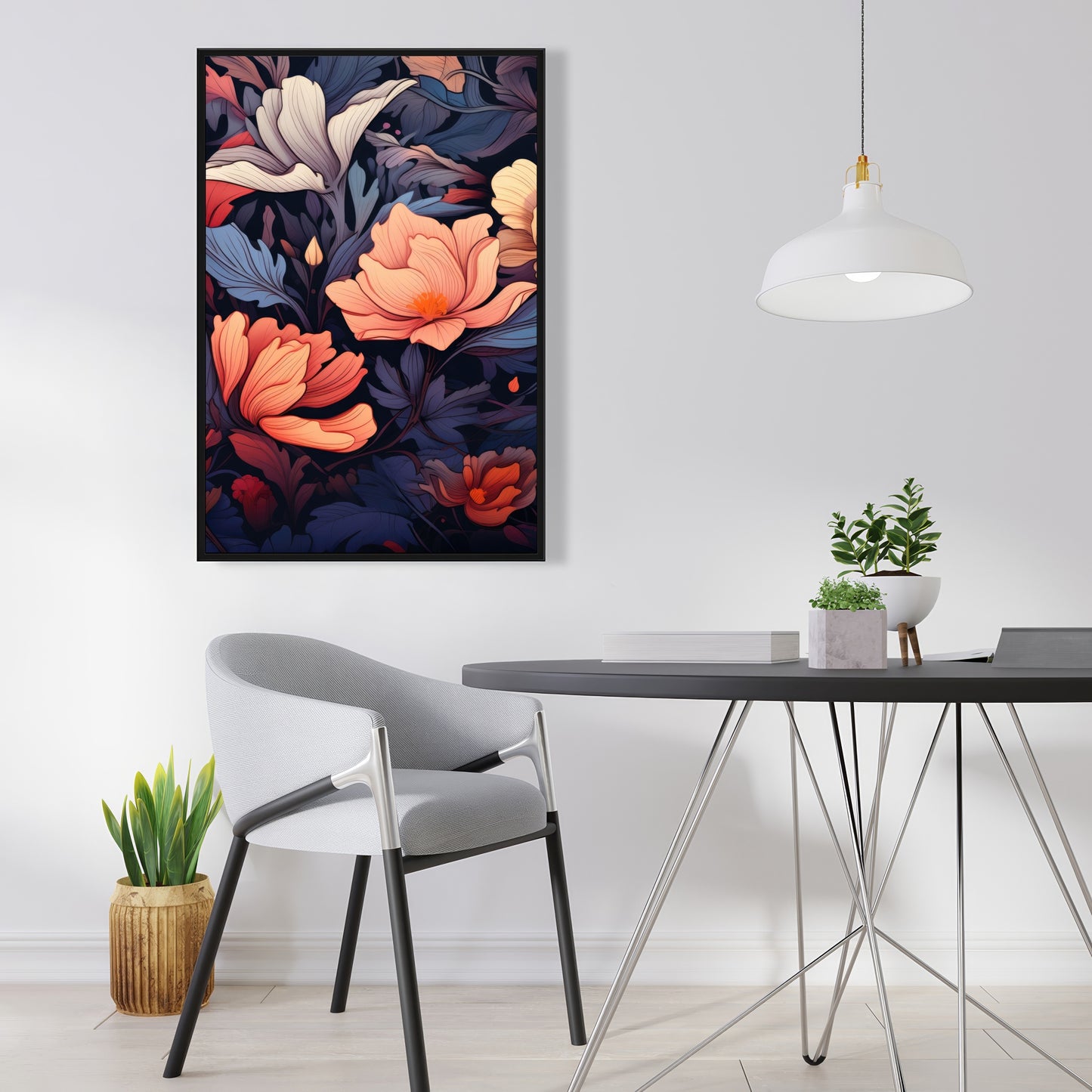 Blooming uninterrupted - 36"x36" Framed canvas
