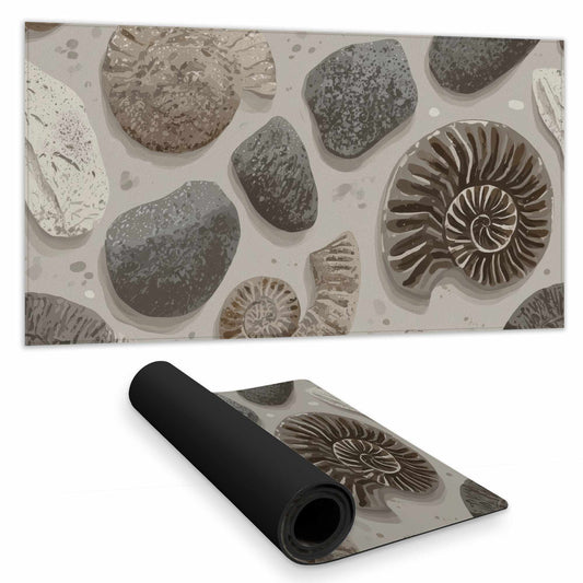 Timeless Fossil Flow Desk Mat - Elegant Home Decor Accent