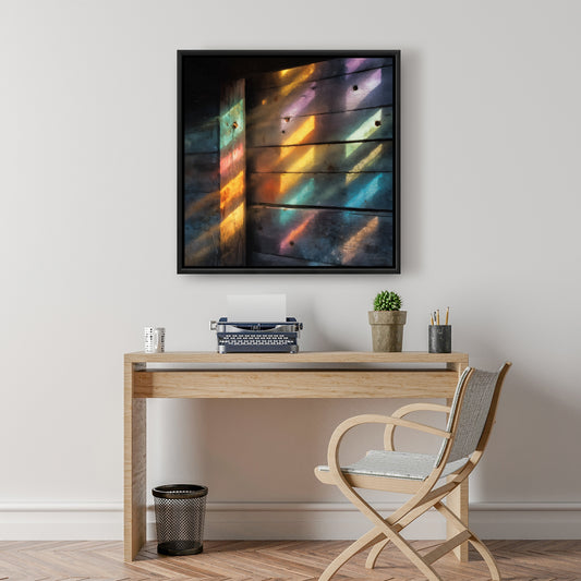Rainbow glint - 24"x24" Framed canvas