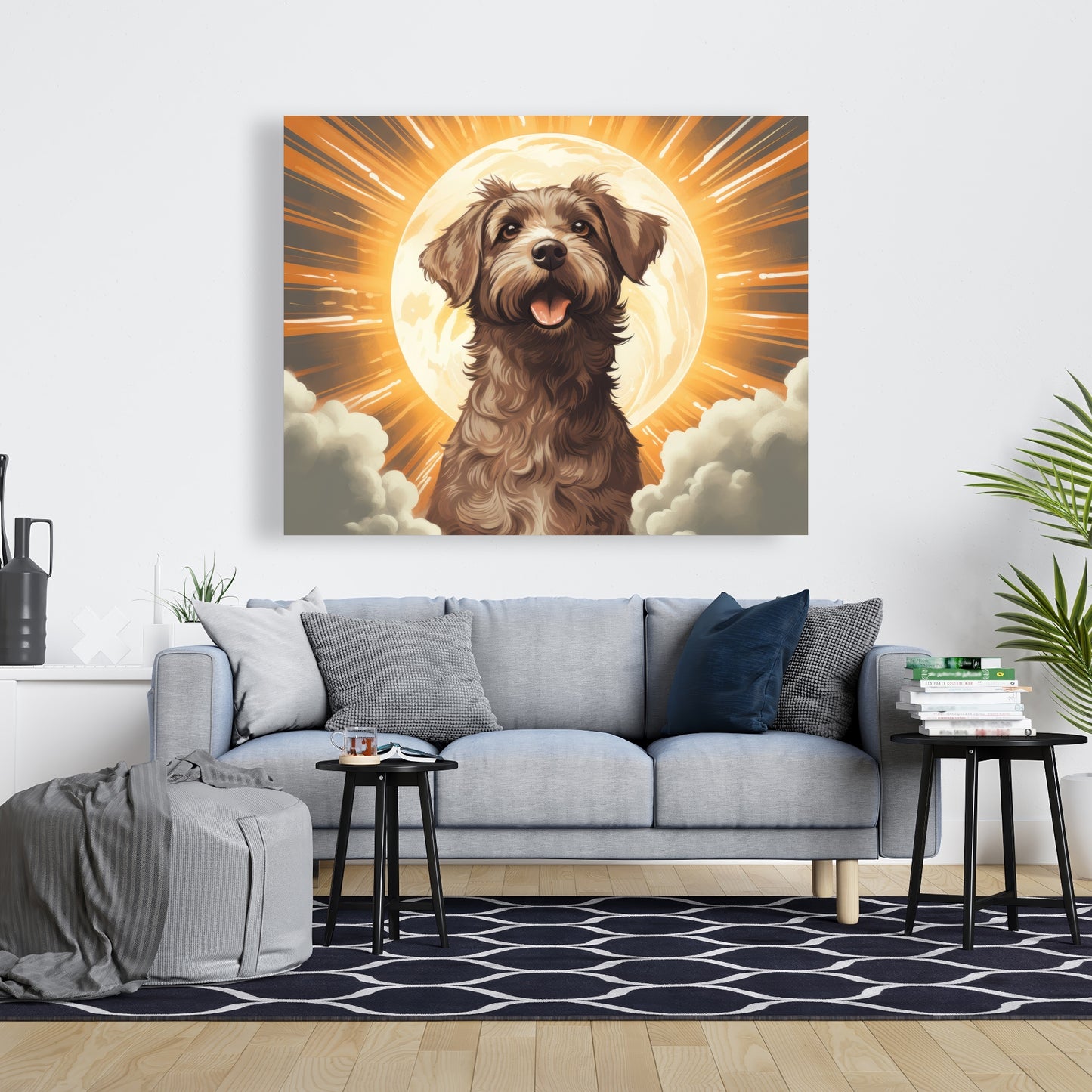 Pupper - Orange Canvas Art for Stylish Home Decor
