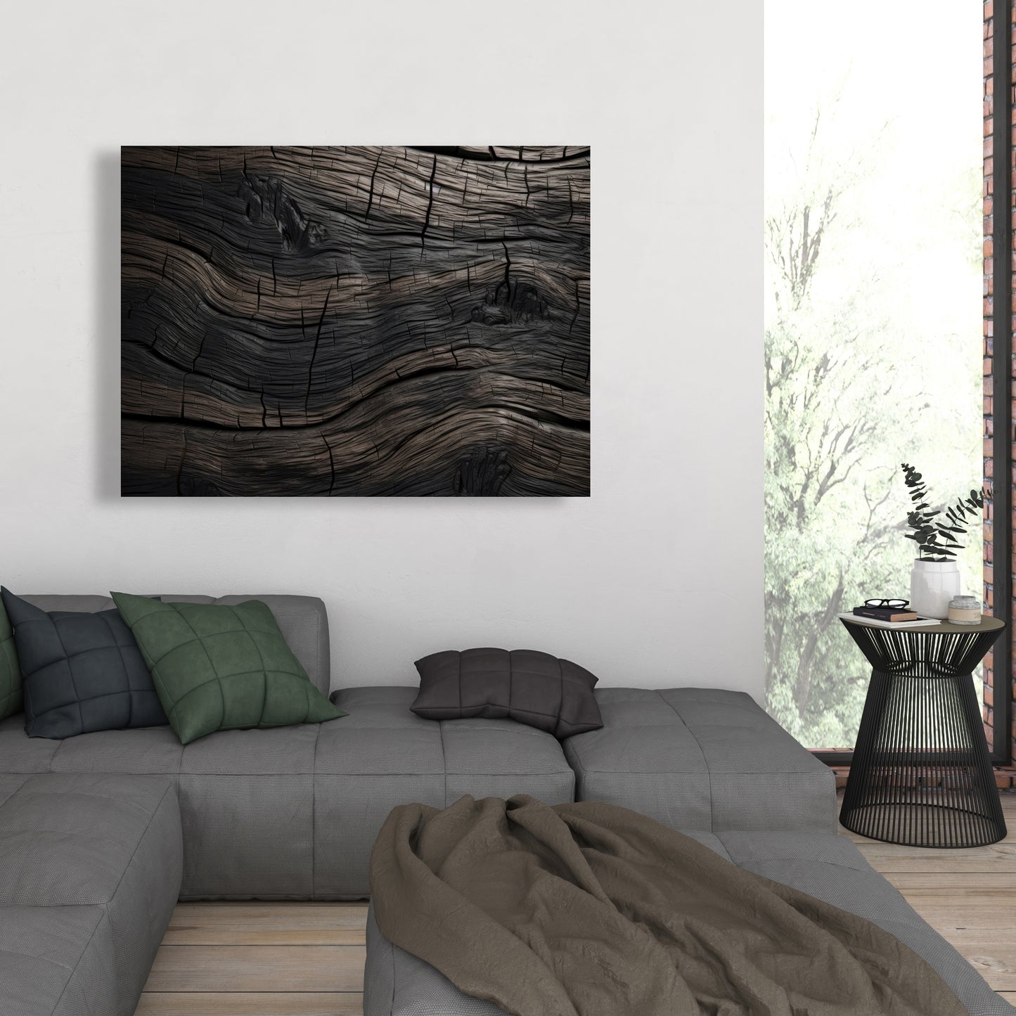 Dark wood - 32"x32" Canvas
