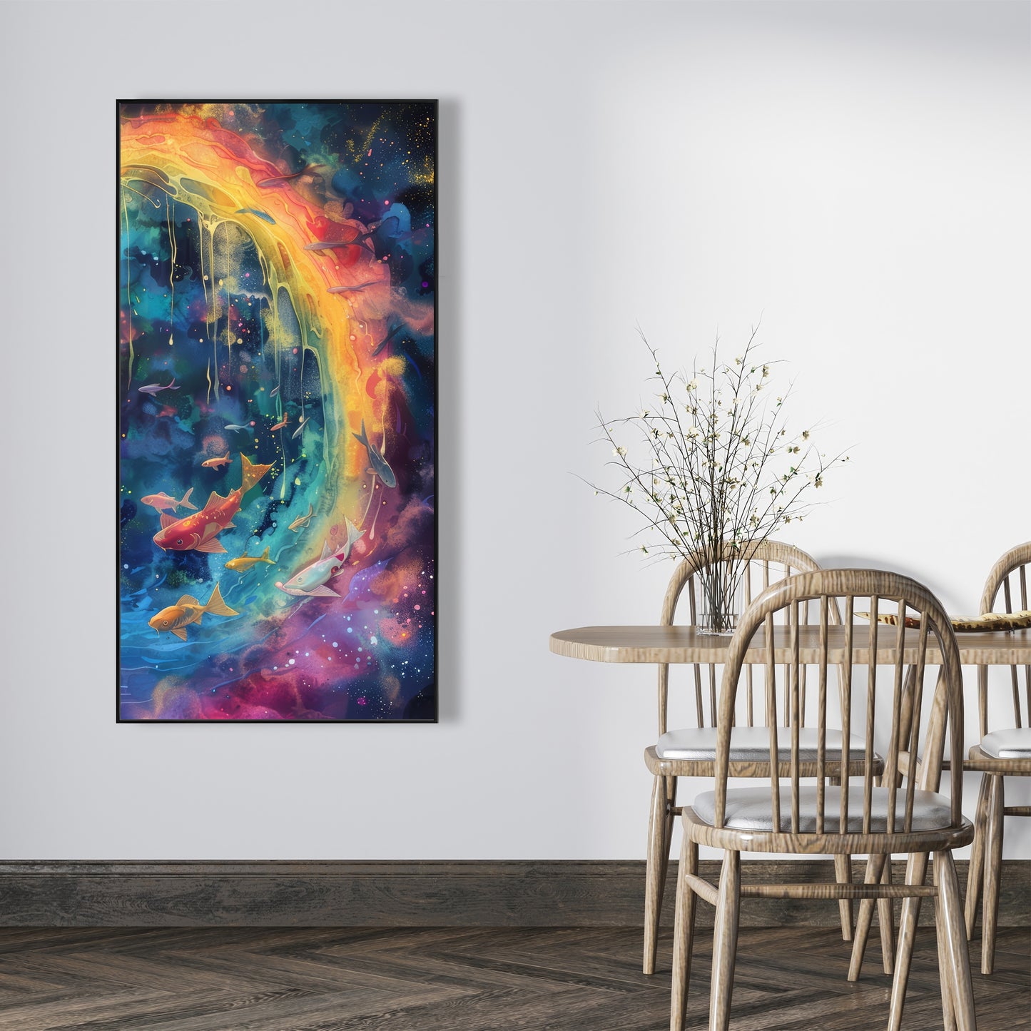 Milky wave - 36"x36" Framed canvas