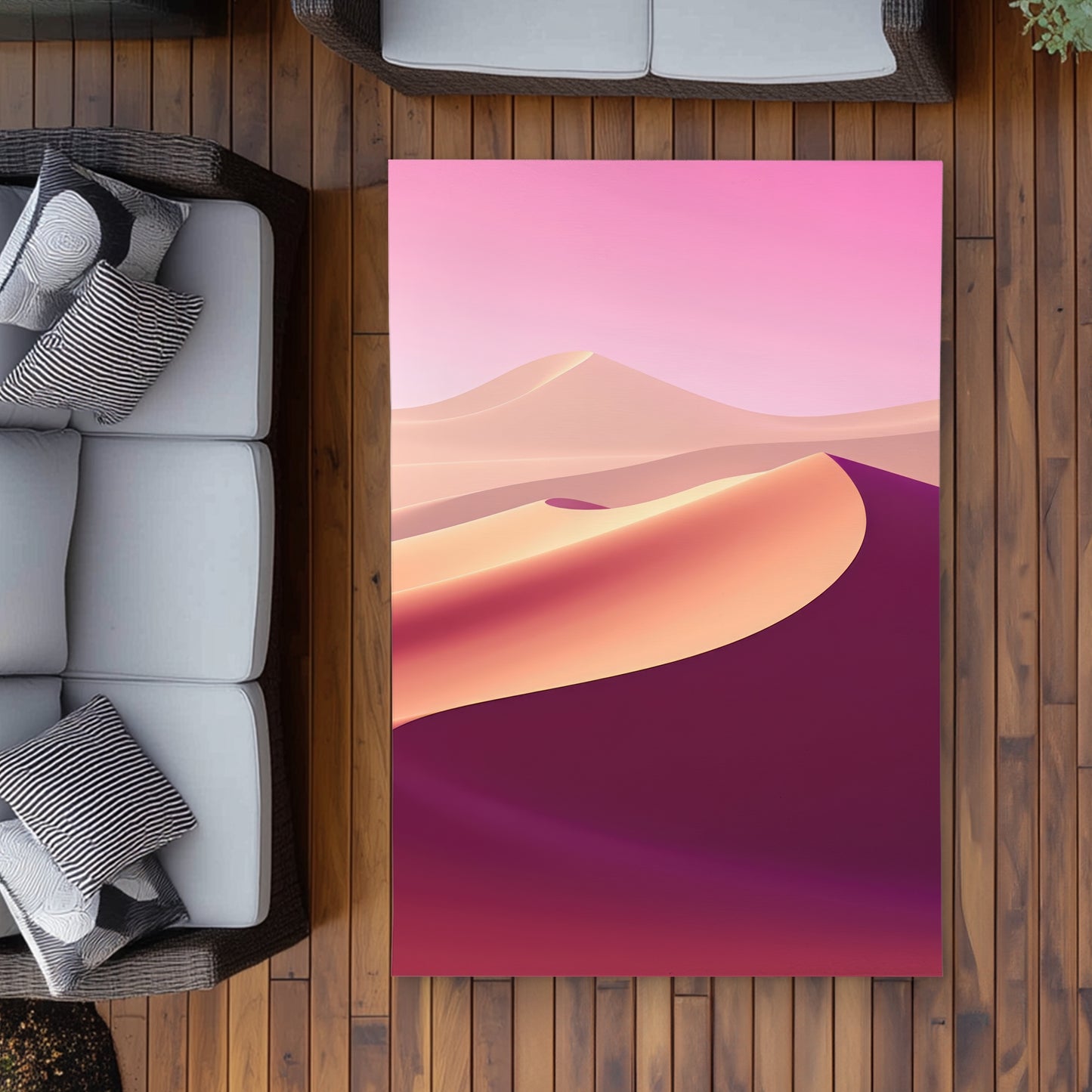 Calm Dunes Outdoor Area Rug - White Home Decor | Stylish & Durable
