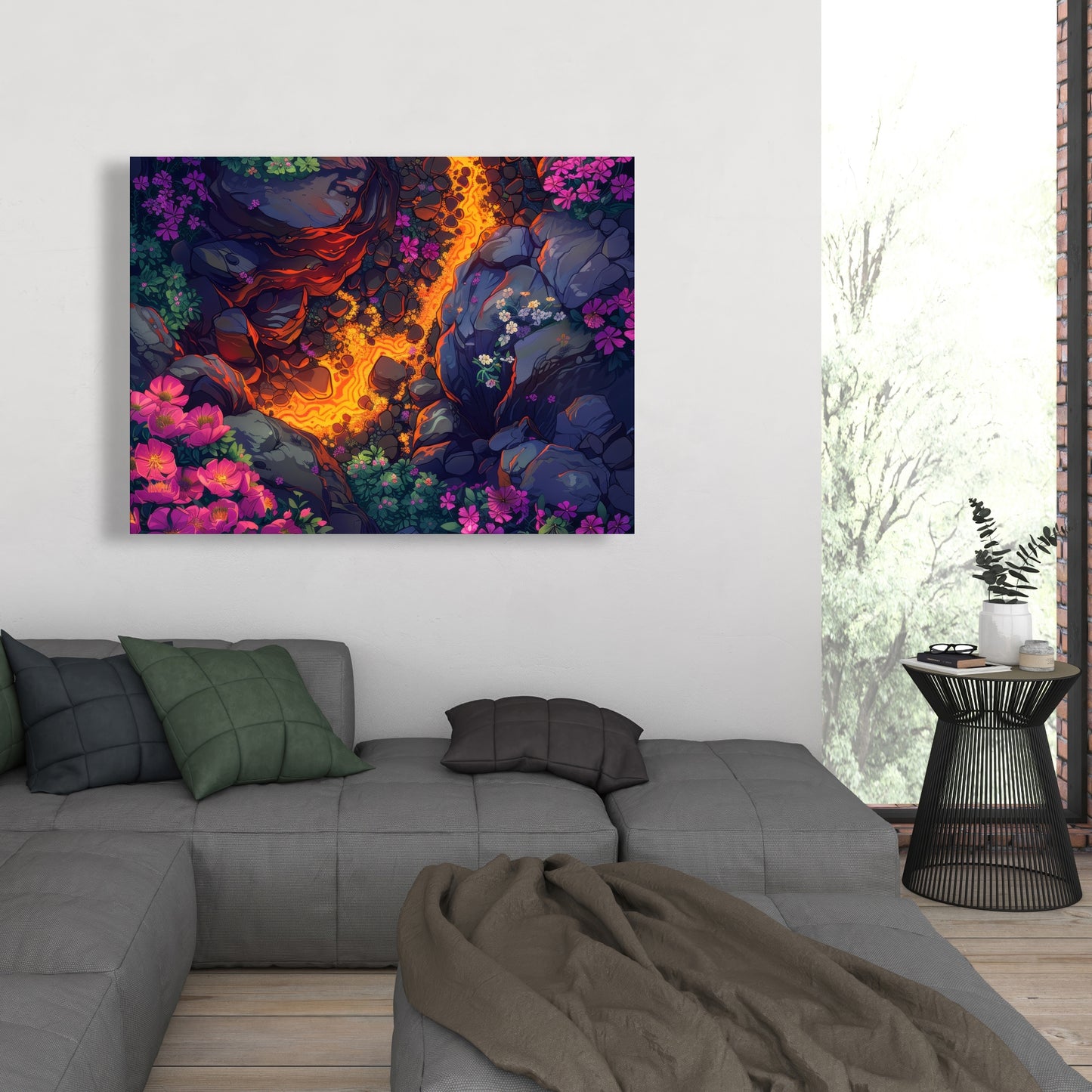 Hot river - 32"x32" Canvas