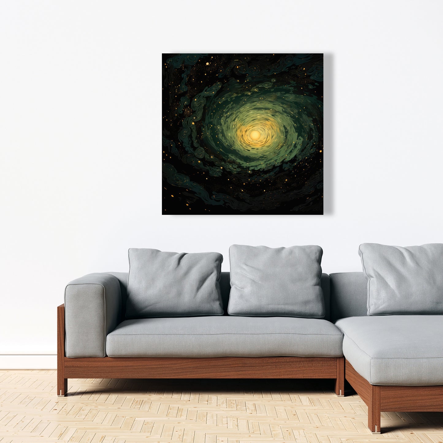 Swirling Gases - Black Canvas Art for Elegant Home Decor