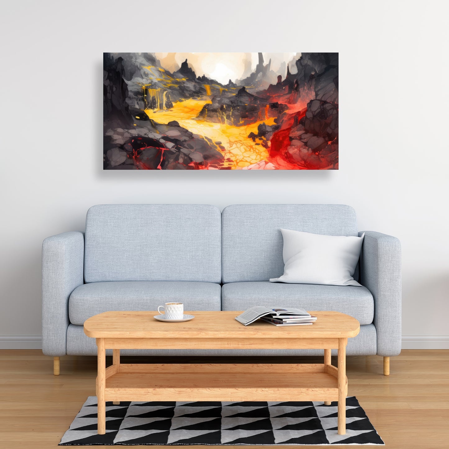 Hot and flowing - Red Canvas Art for Home Decor