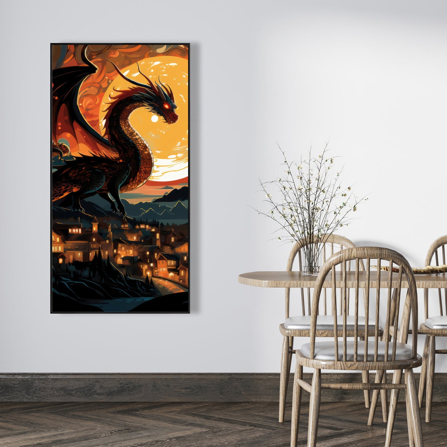Imminent destruction - 36"x36" Framed canvas