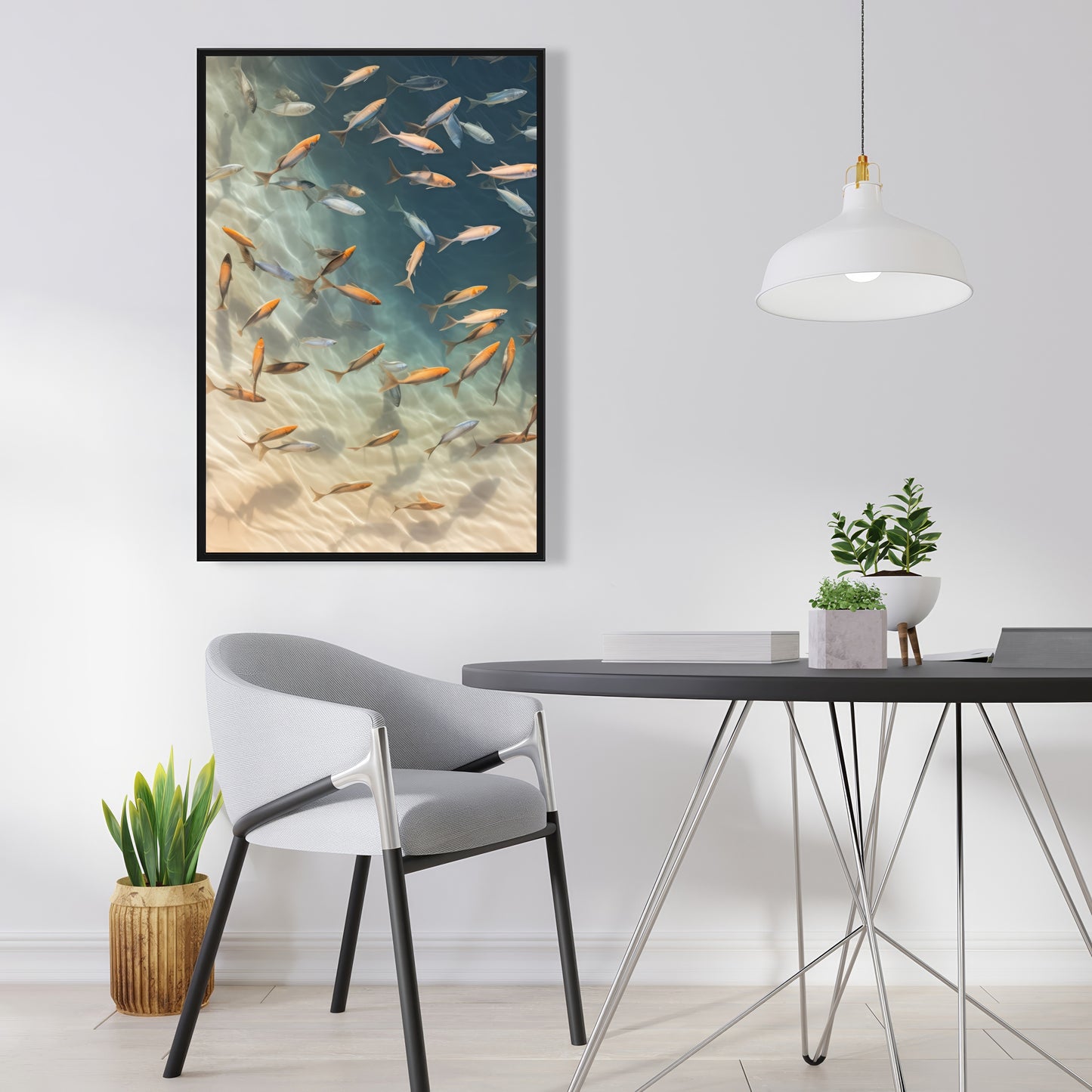 Away from the sand - 36"x36" Framed canvas