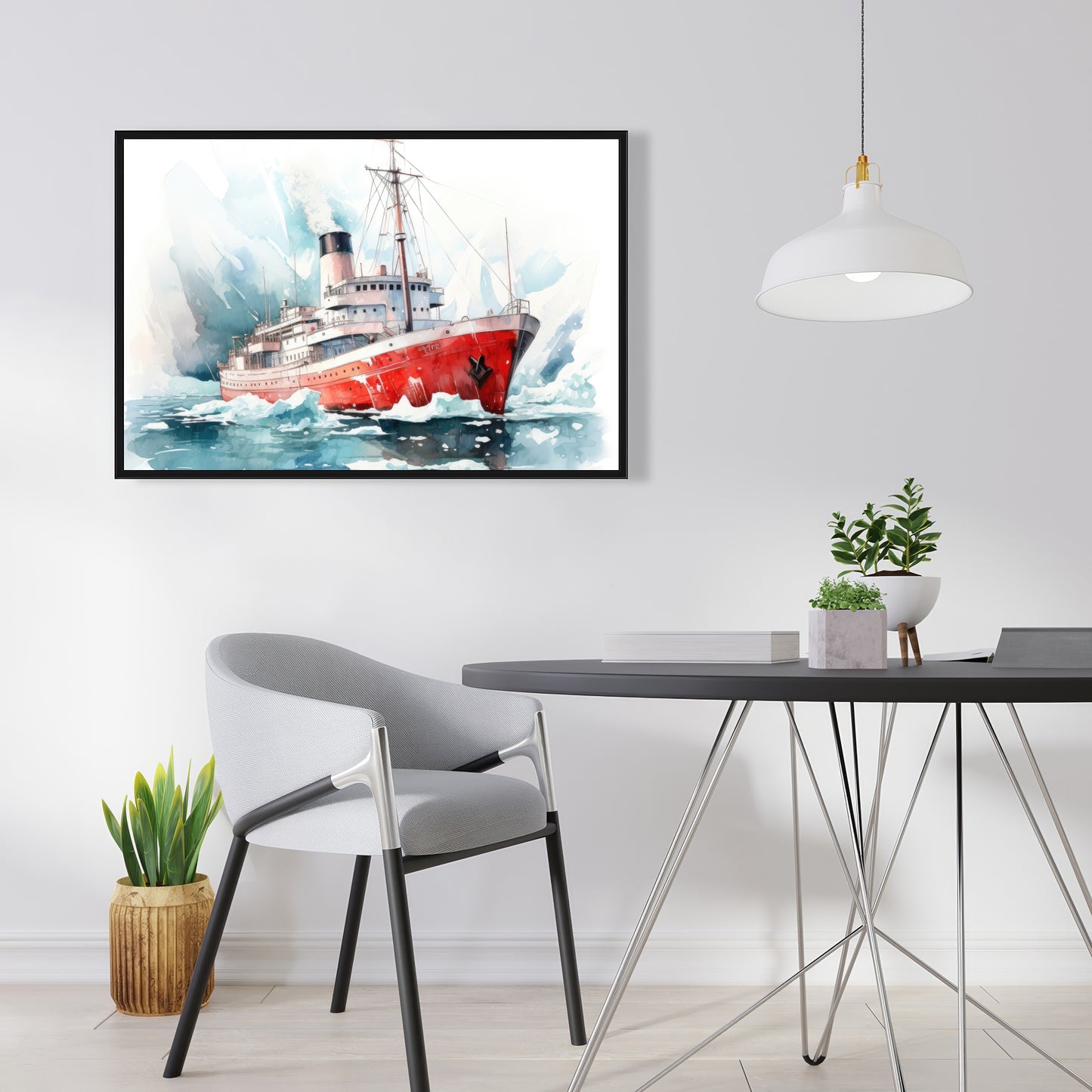 Icebreaker - 36"x36" Framed canvas