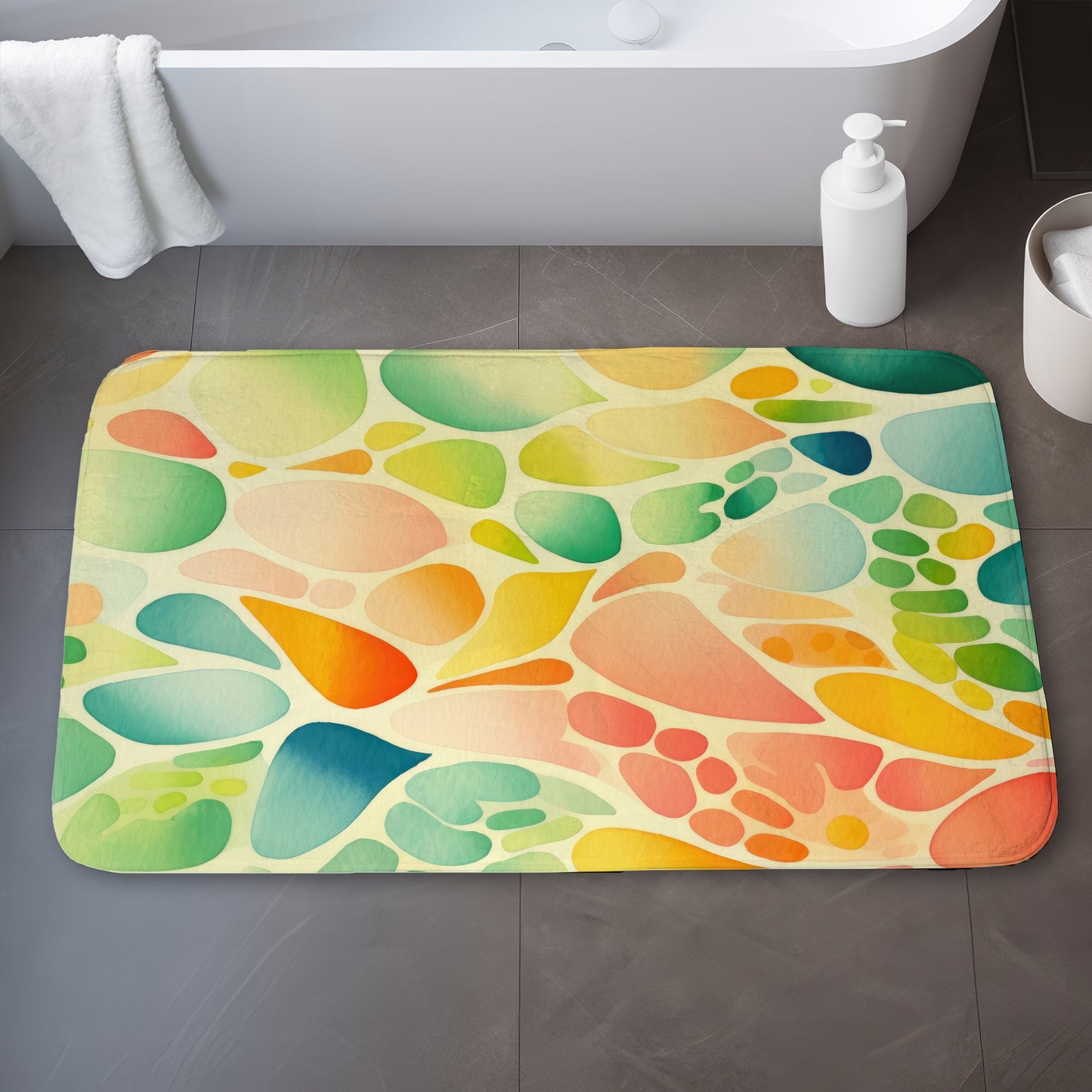 Organic fruits - 17"x24" Bath mat