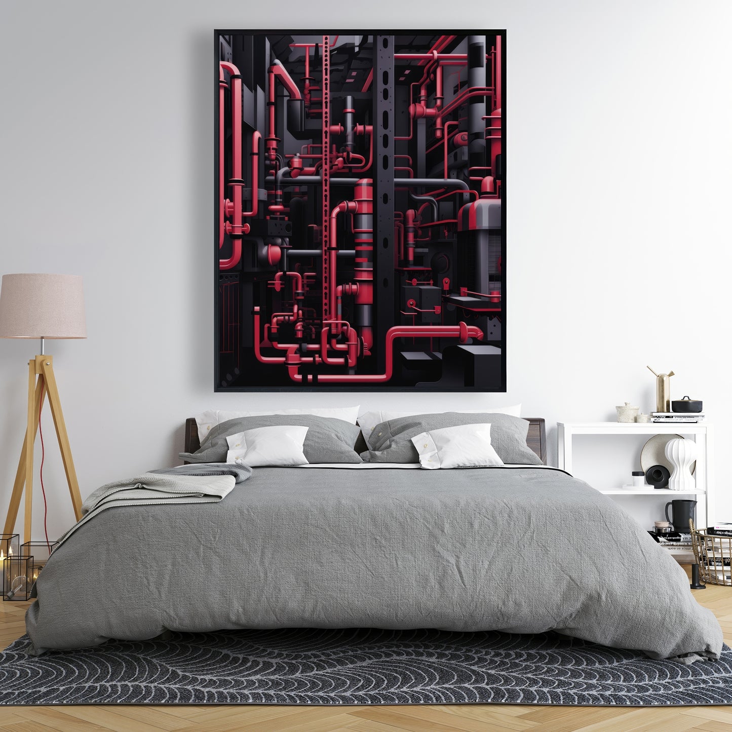 Machinery - 36"x36" Framed canvas