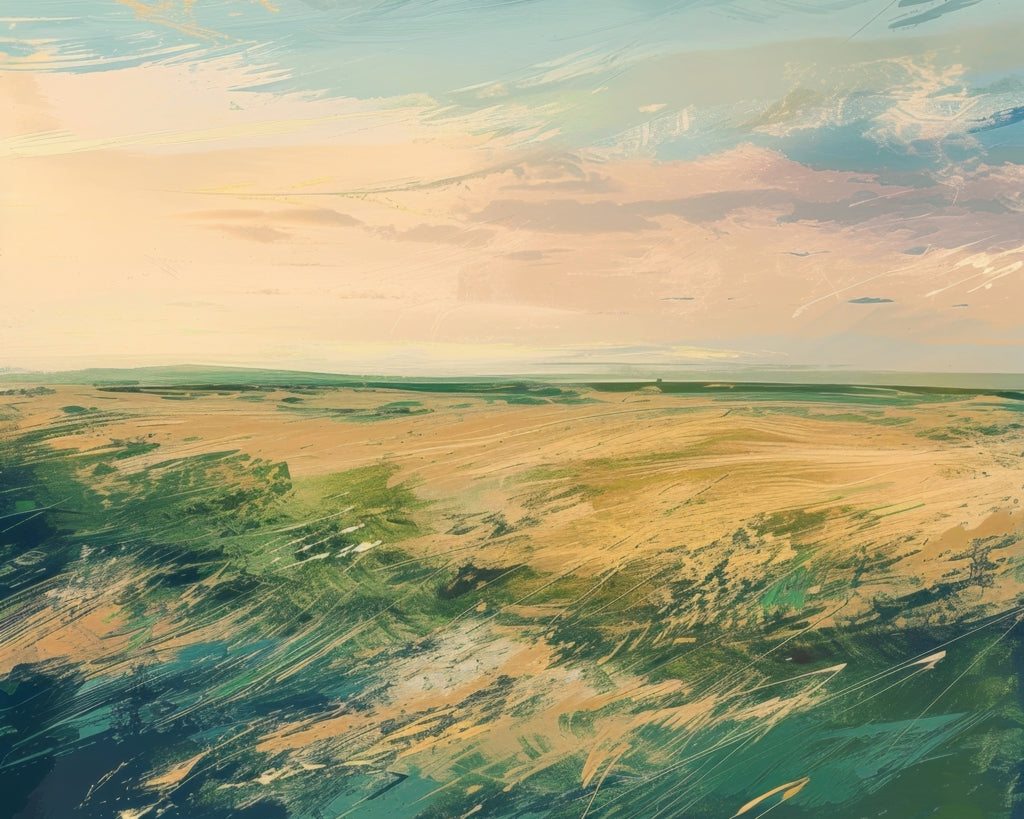 Evening in the field - 14"x18" Polyester Placemat