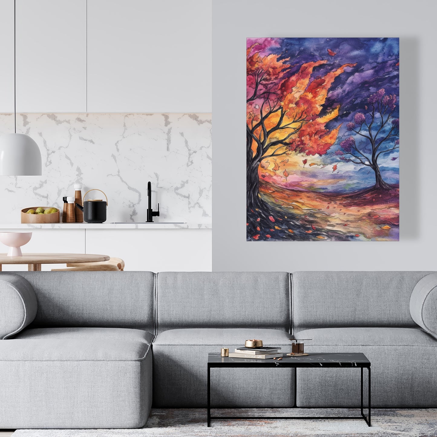 Before the Storm - Blue Canvas Home Decor Art Piece
