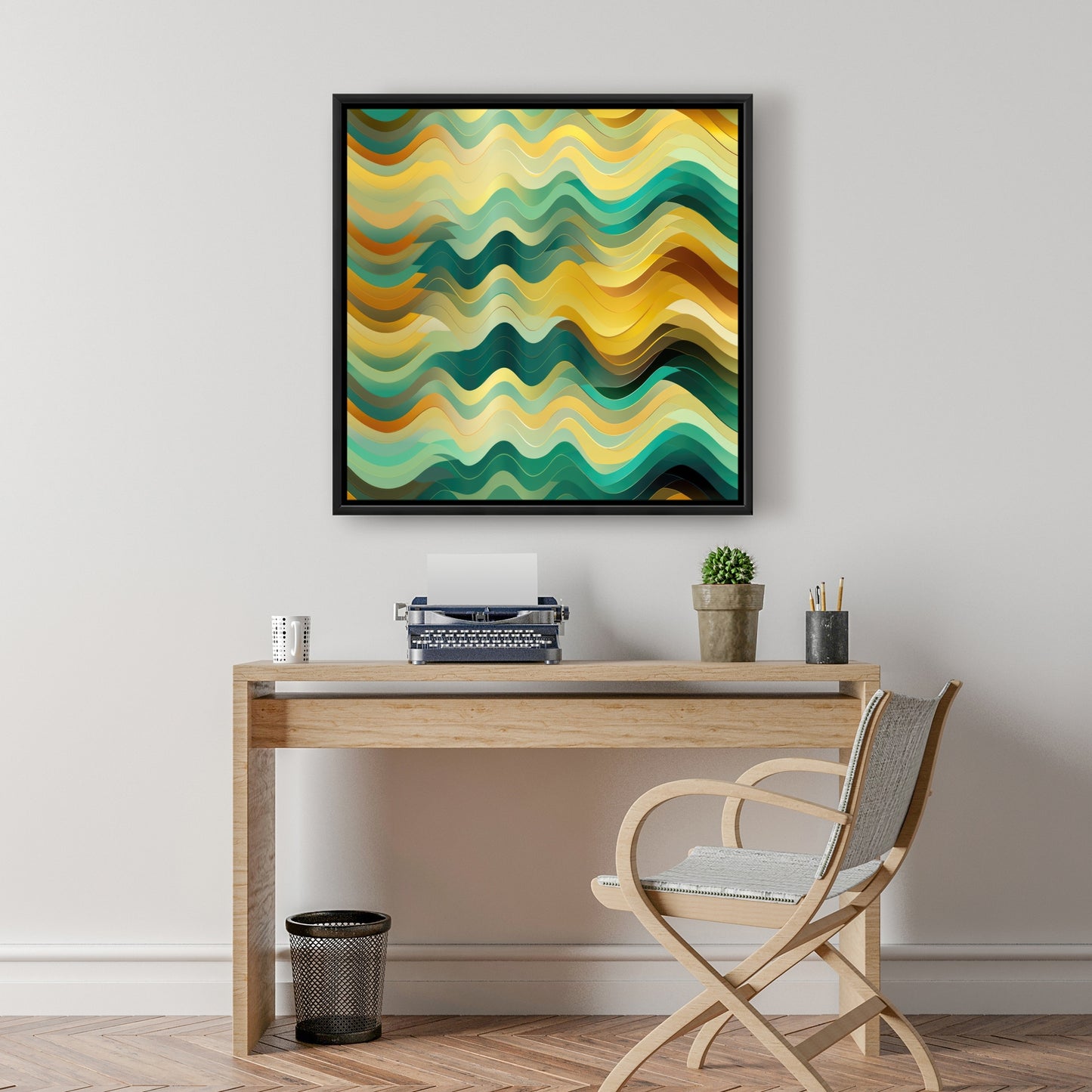 Rich by design - Orange Framed Canvas for Home Decor