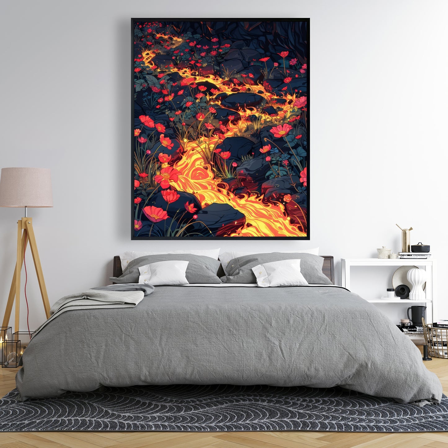 Dodging nature - 36"x36" Framed canvas