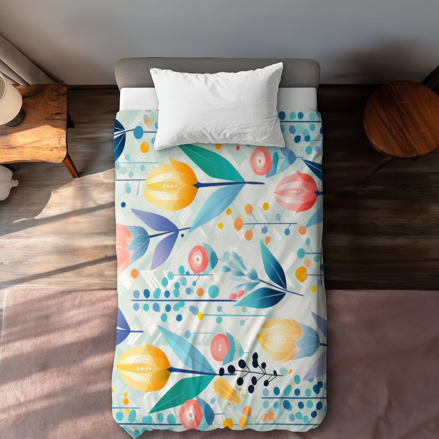Calming Scents White Duvet Cover - Home Decor Essentials