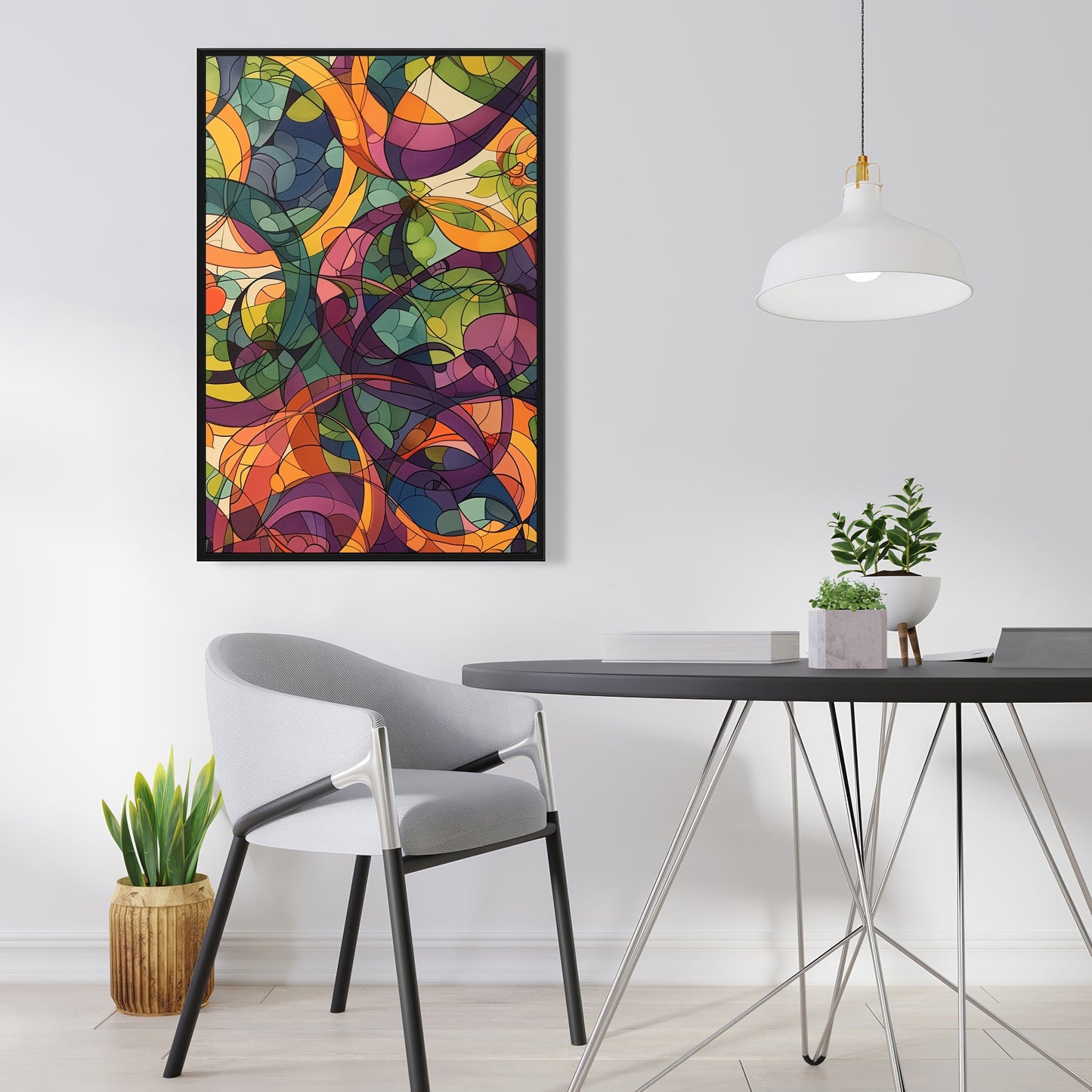 Converge - 24"x24" Framed canvas