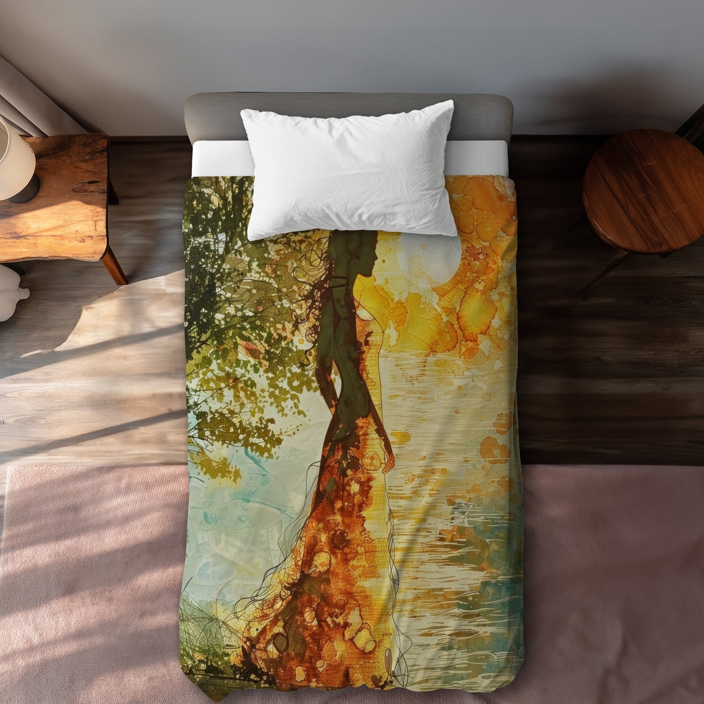 Peaceful sun - 88"x88" Duvet Cover