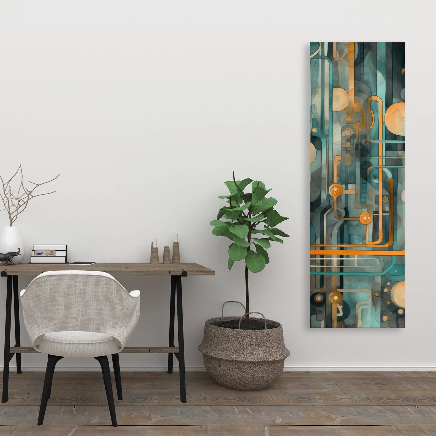 Astrological Machinery - Gold Canvas Home Decor for Elegance