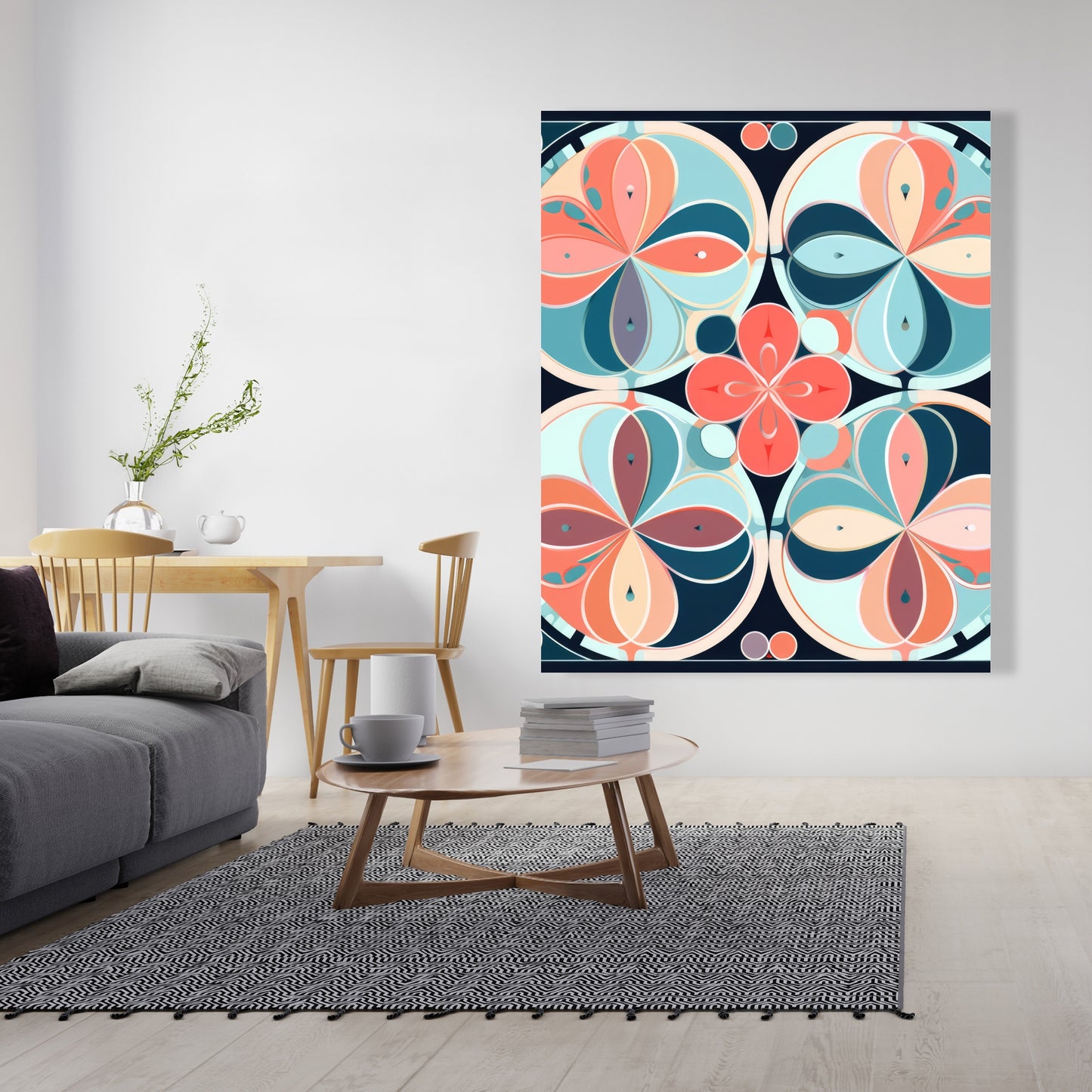 Pastel mandala - 32"x32" Canvas