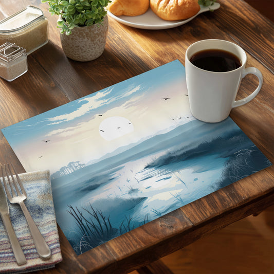 The Marsh - Black Polyester Placemat for Home Decor