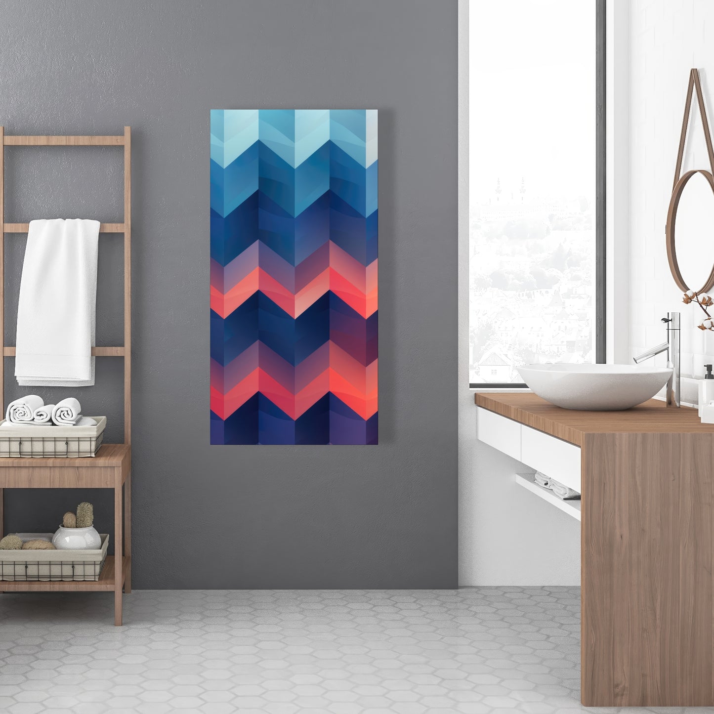 Heat Waves - Red Canvas Art for Home Decor | Vibrant Design