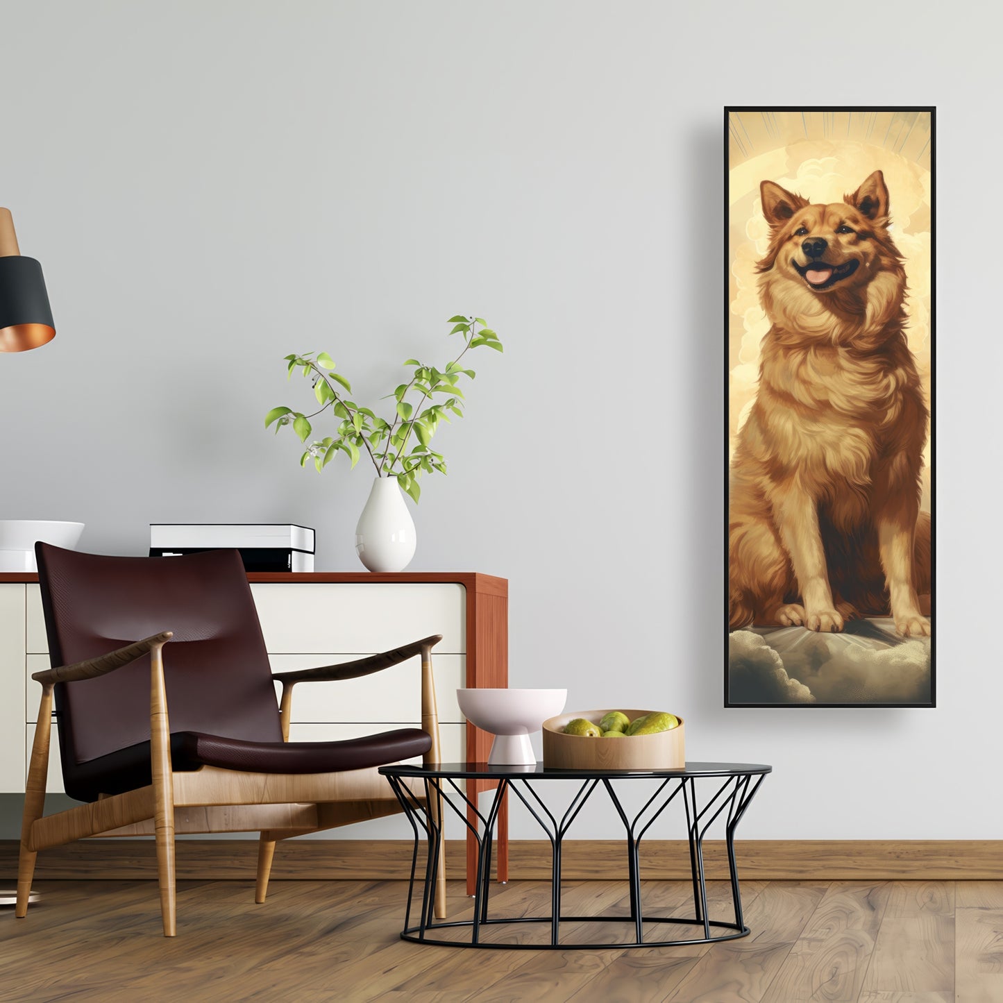 Man's best angel - 36"x36" Framed canvas