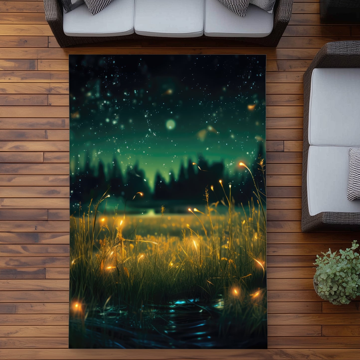 Light in the Dark Yellow Outdoor Area Rug | Home Decor