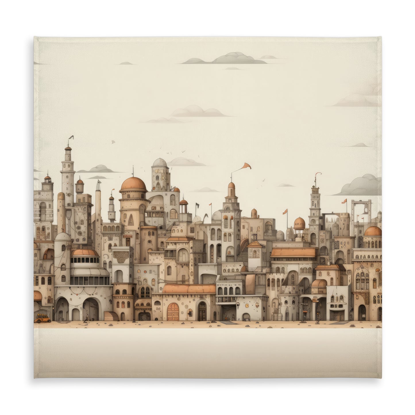 The Old Town Brown Indoor Outdoor Tablecloth for Home Decor