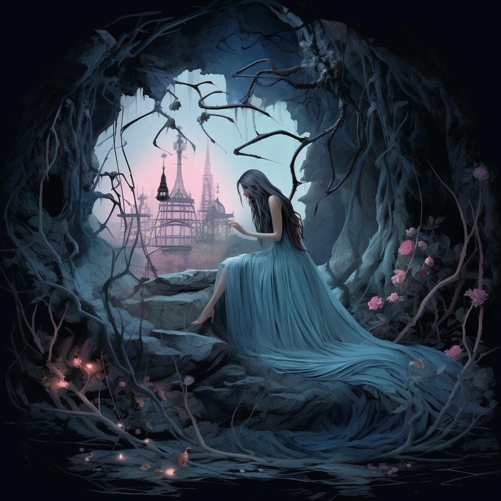 Morose cave - Shower Curtain
