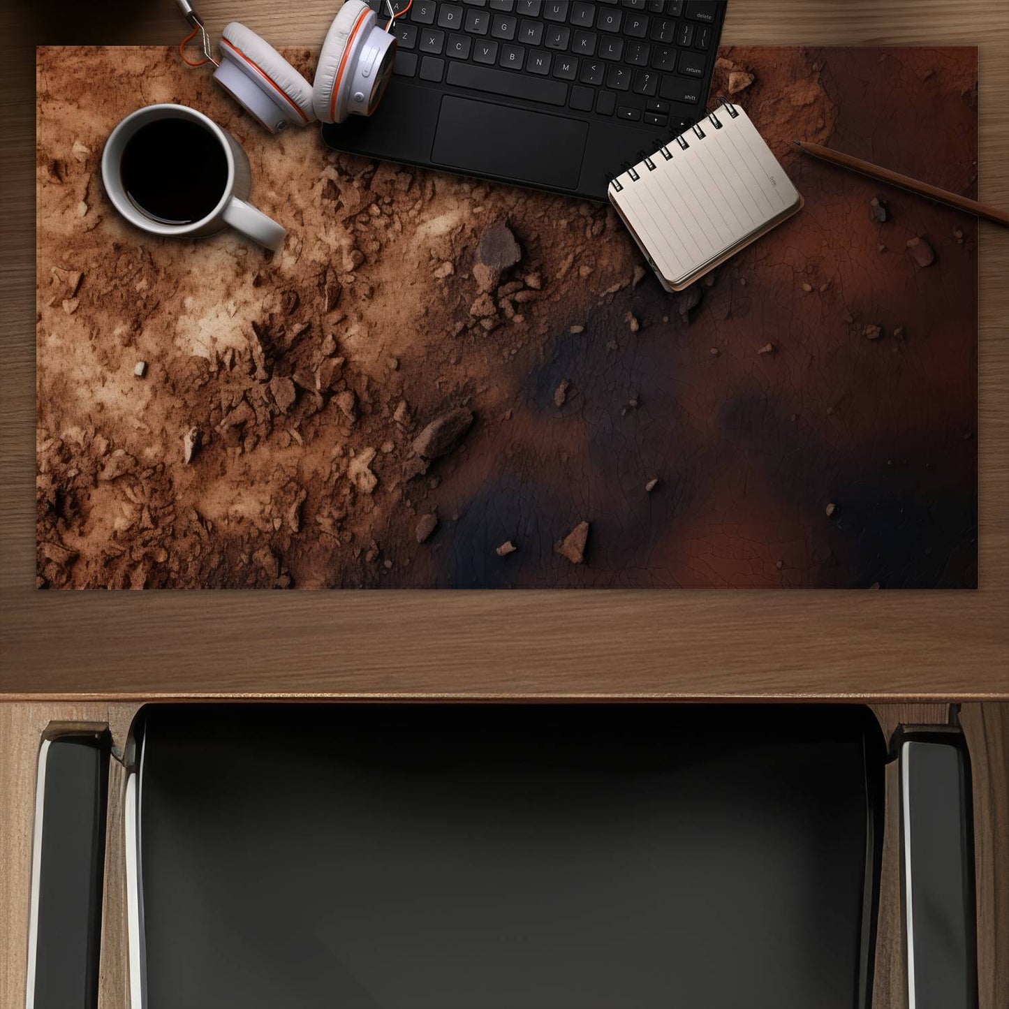 The dark patch - Desk Mat