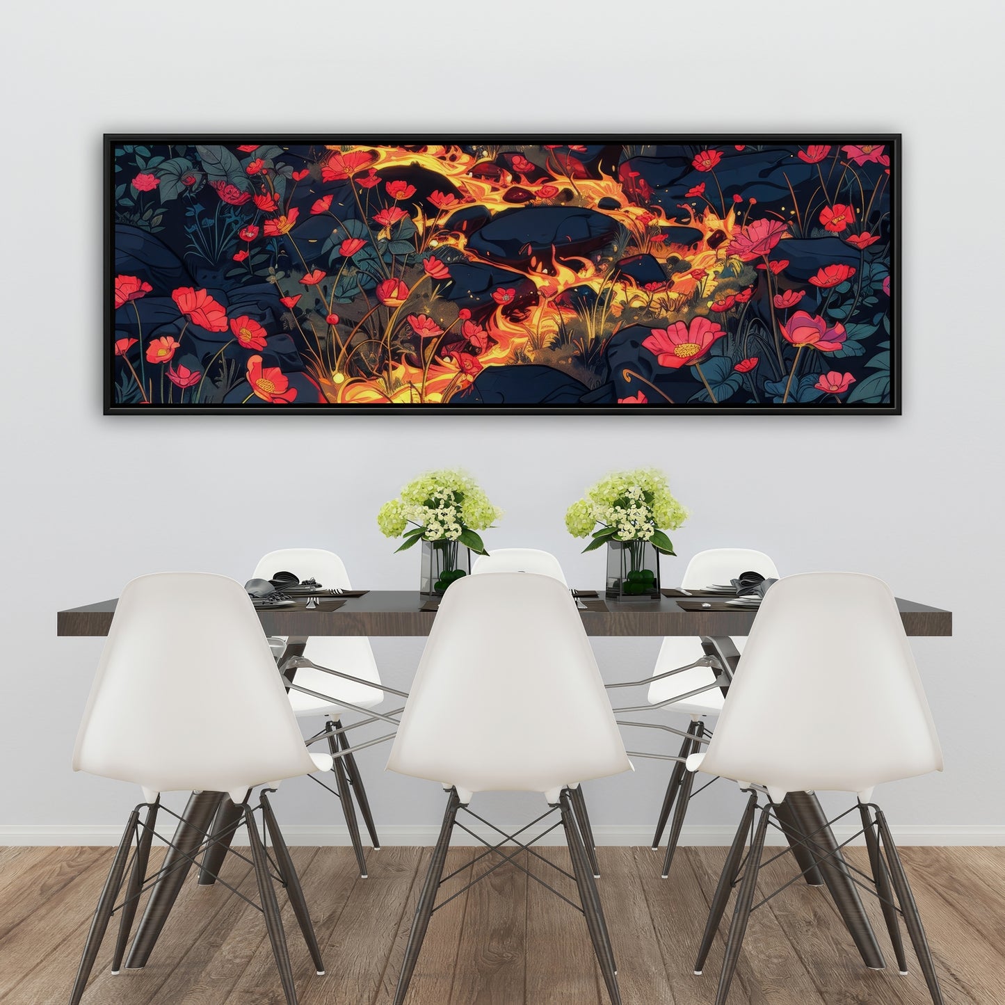 Dodging nature - 36"x36" Framed canvas