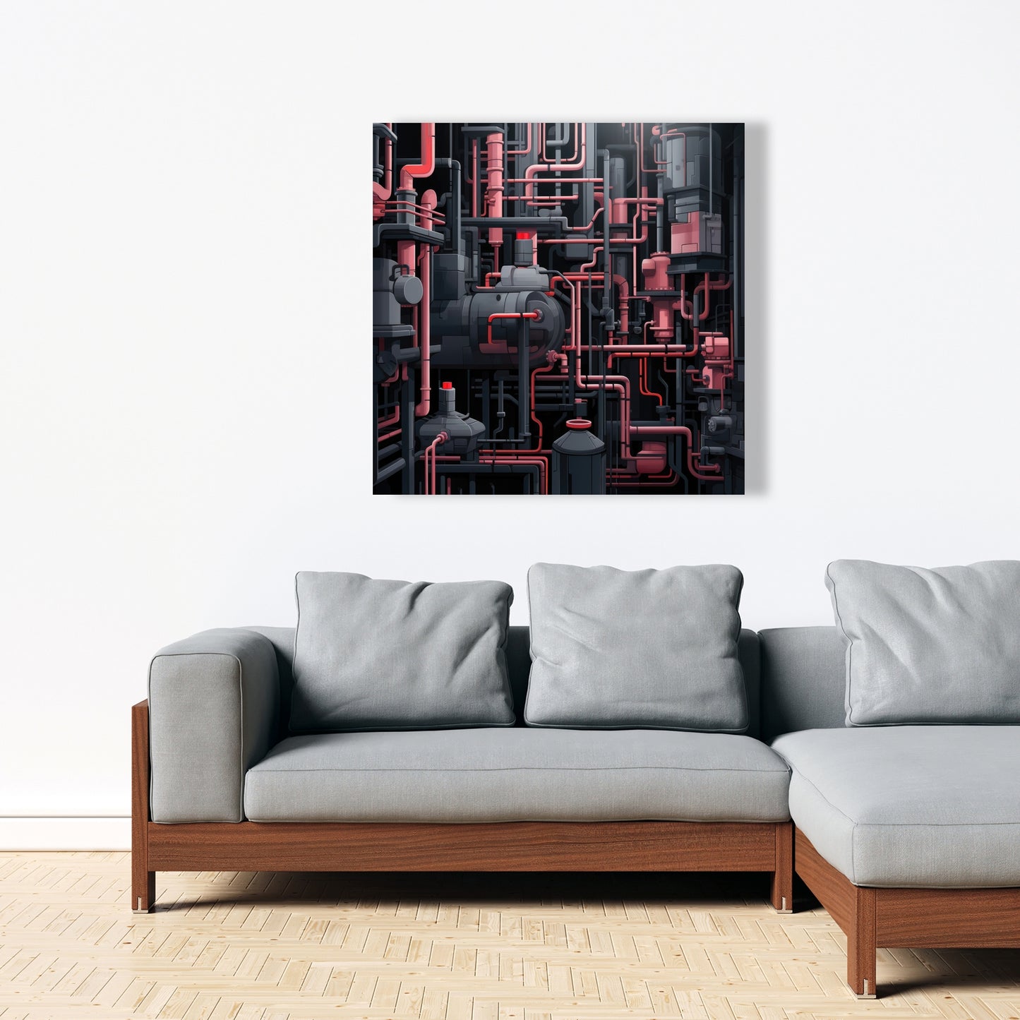 Dark pipes - Gray canvas for stylish home decor accents