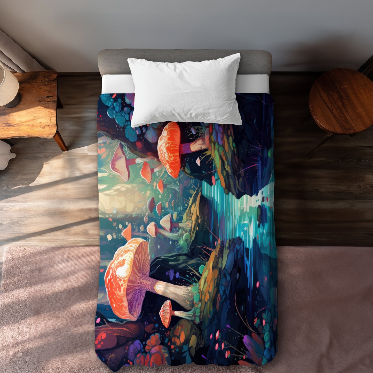 Whimsical Forest Turquoise Duvet Cover | Home Decor Essentials