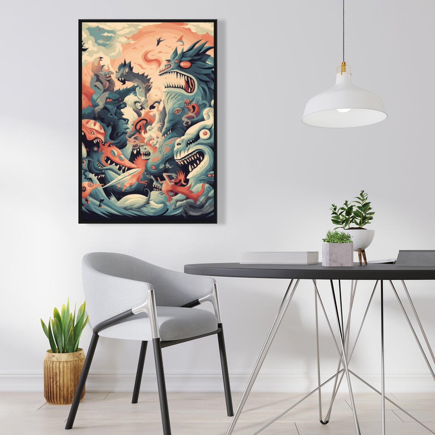 Before time - Framed Canvas - Print on demand