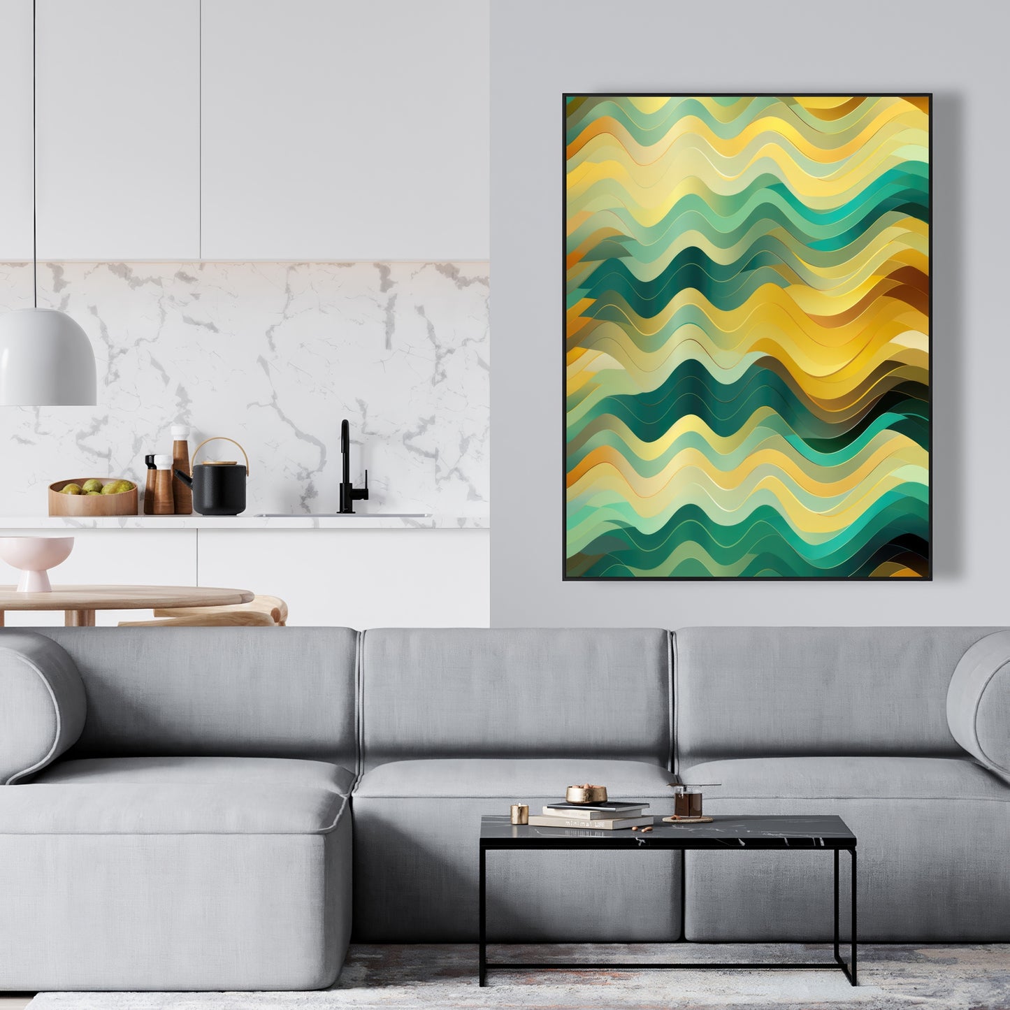 Rich by design - Orange Framed Canvas for Home Decor