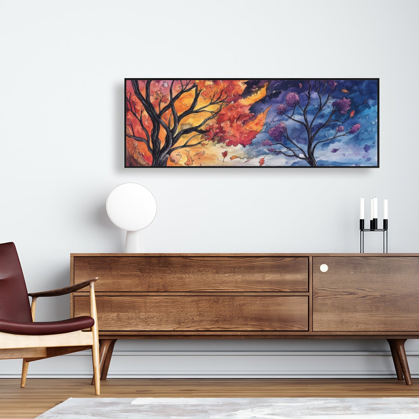 Before the storm - Yellow Framed Canvas for Home Decor