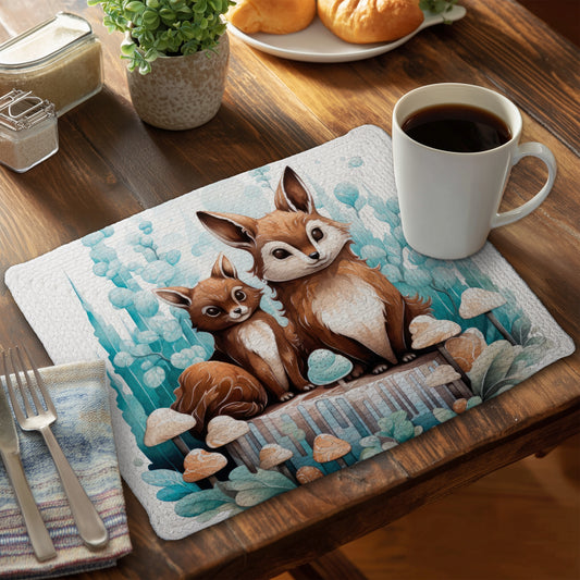 Two pals - 14"x18" Braided Polyester Placemat