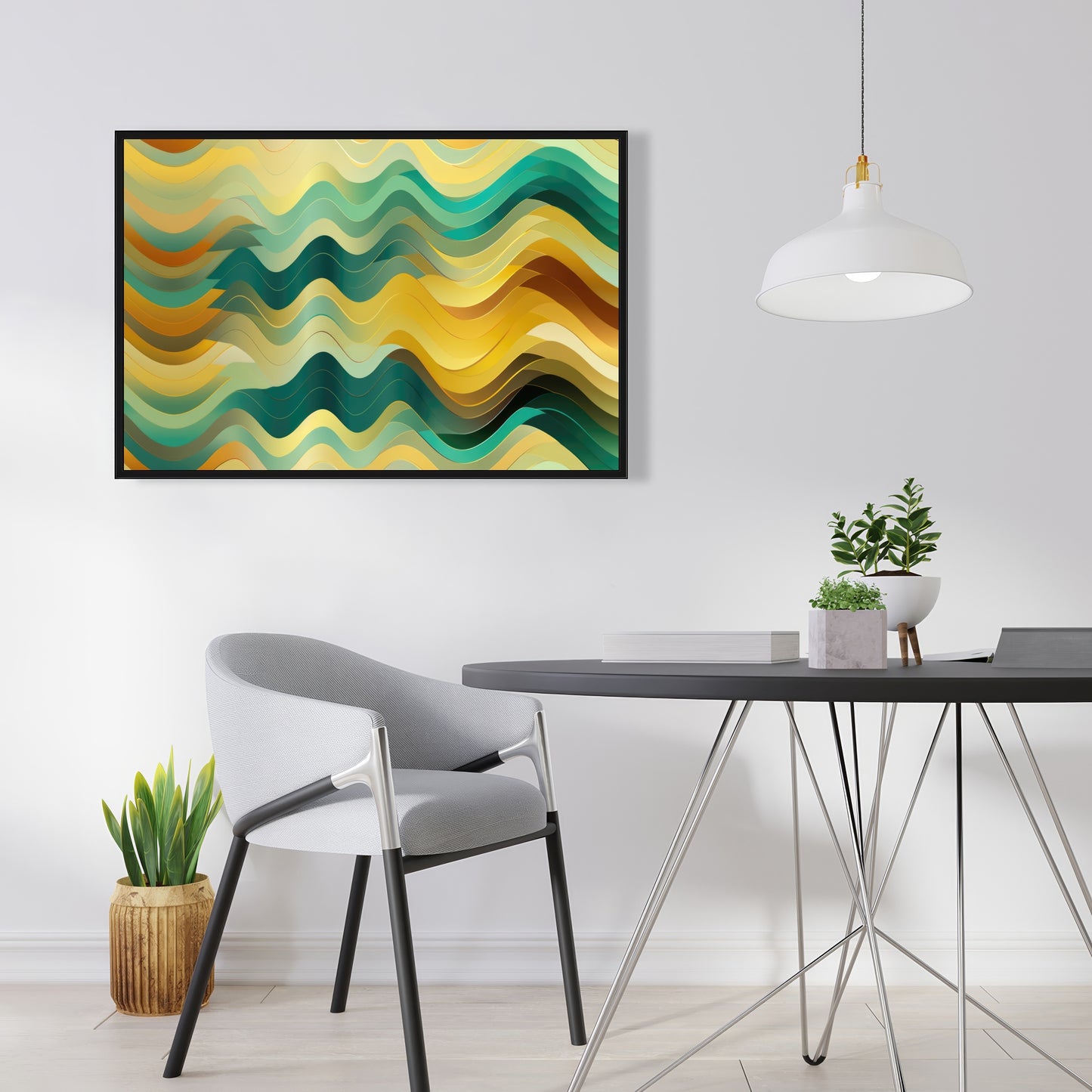 Rich by design - Orange Framed Canvas for Home Decor