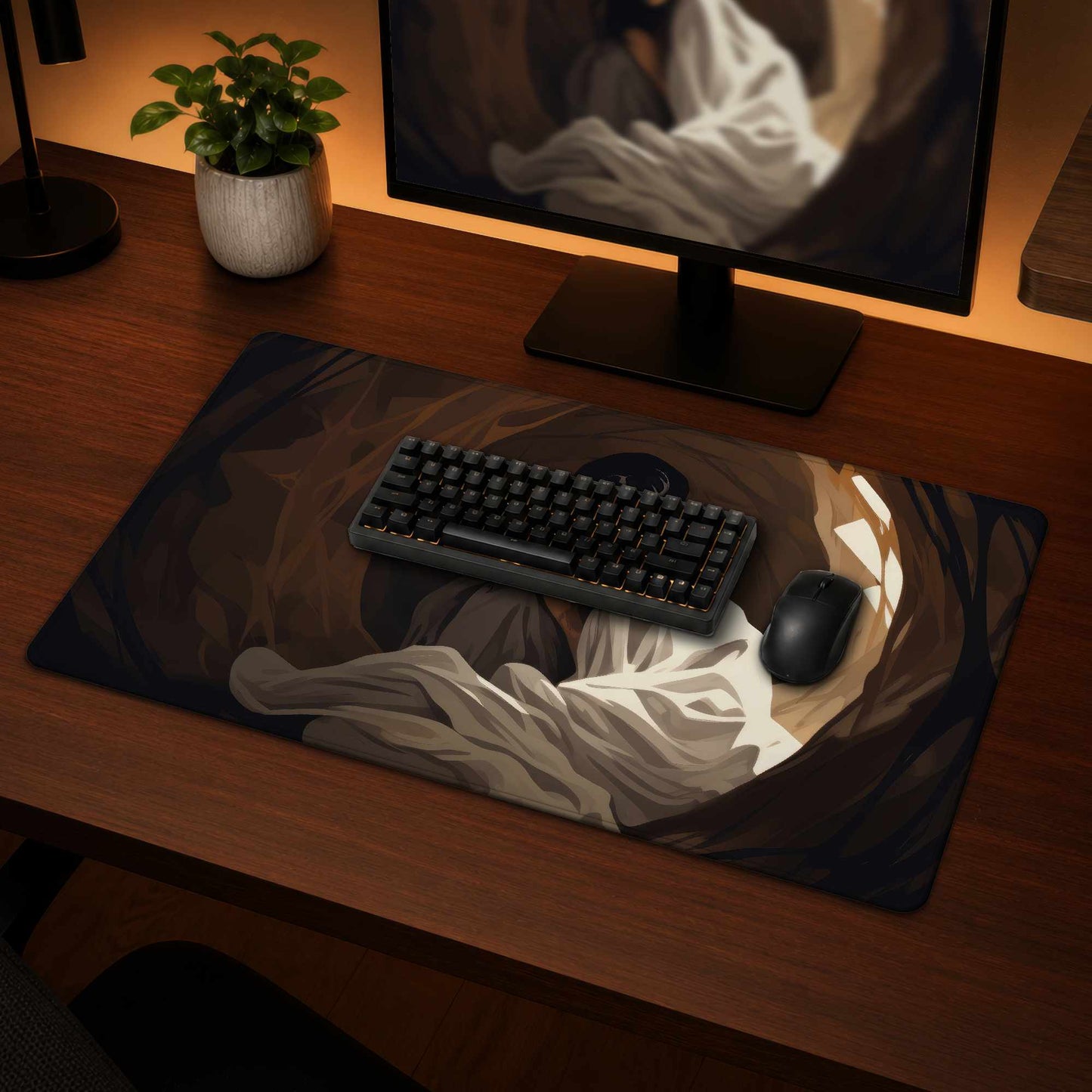 Warm Embrace Desk Mat - Cozy Home Decor, Stylish Workspace