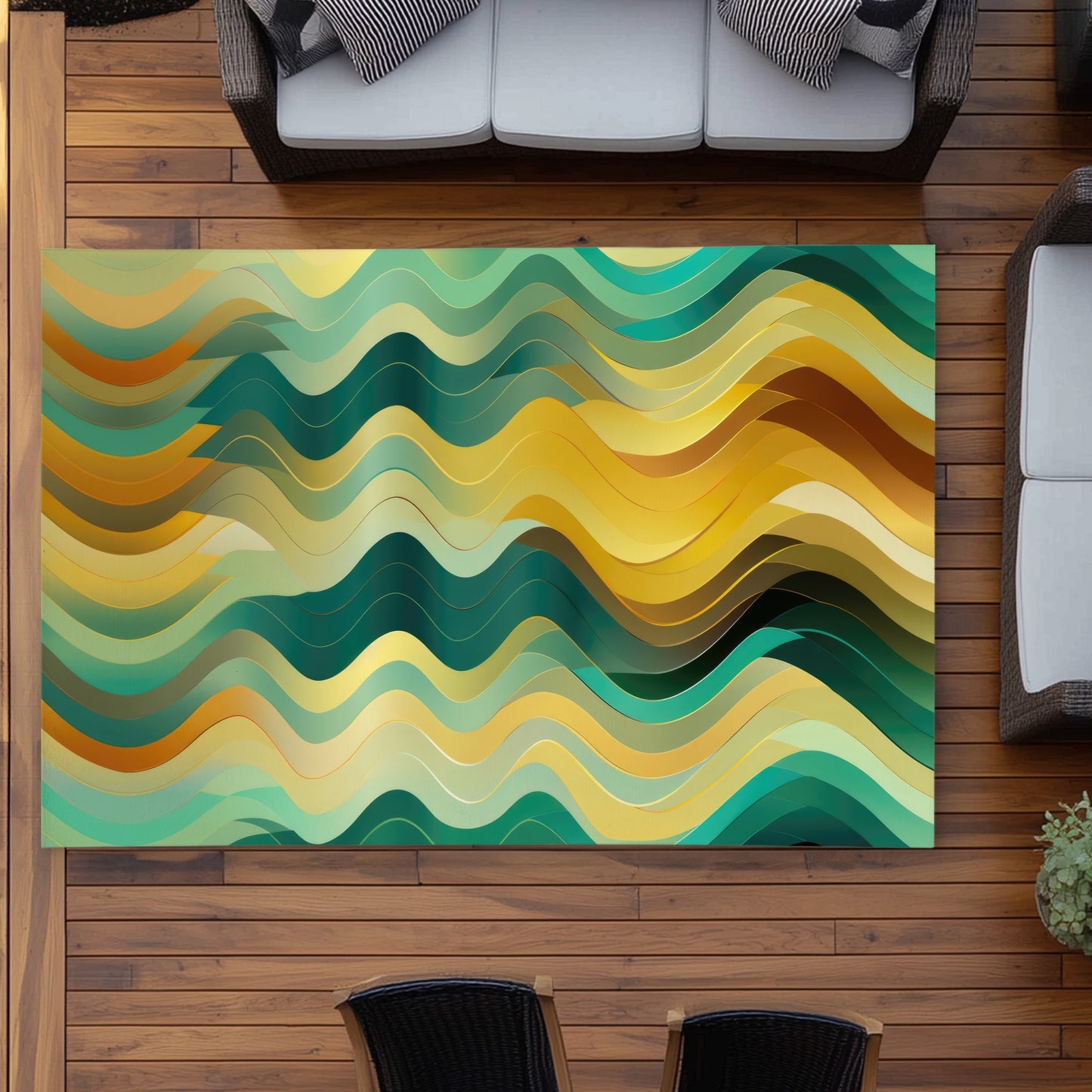 Rich by design Turquoise Outdoor Area Rug for Home Decor