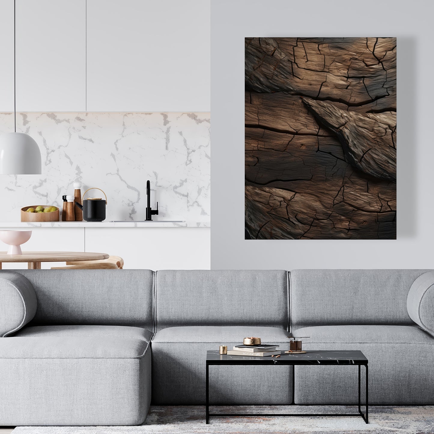 Brown wood - 32"x32" Canvas