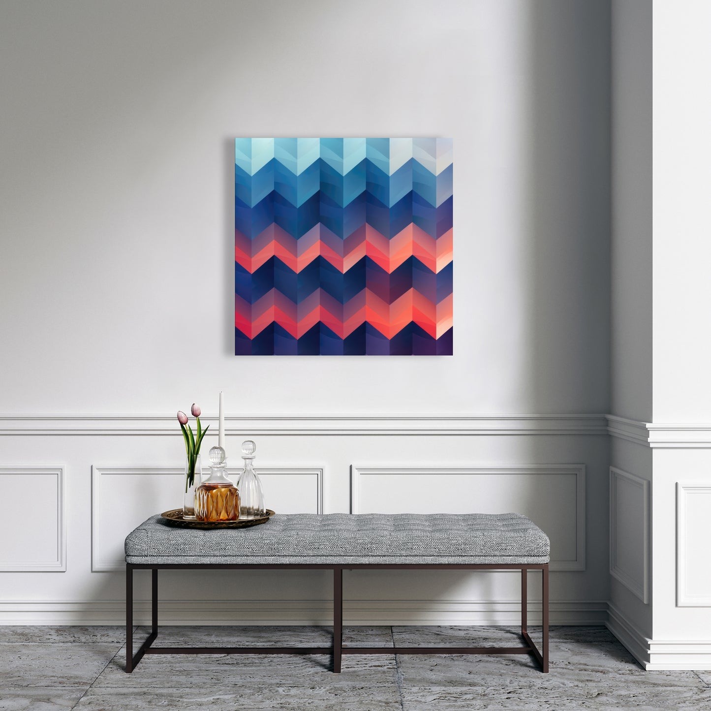 Heat Waves - Red Canvas Art for Home Decor | Vibrant Design
