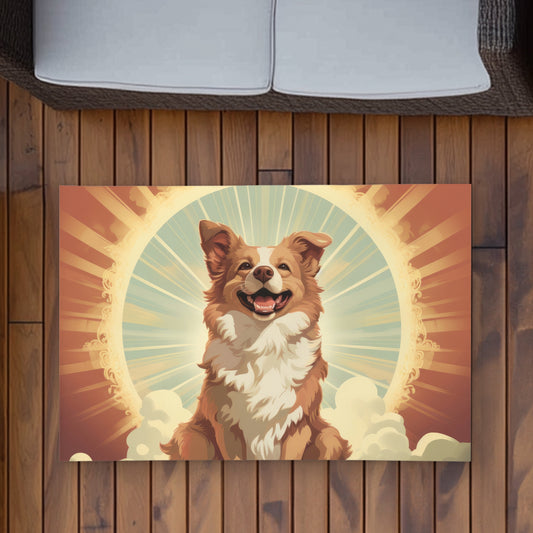 Pats and Smiles Brown Outdoor Area Rug for Home Decor