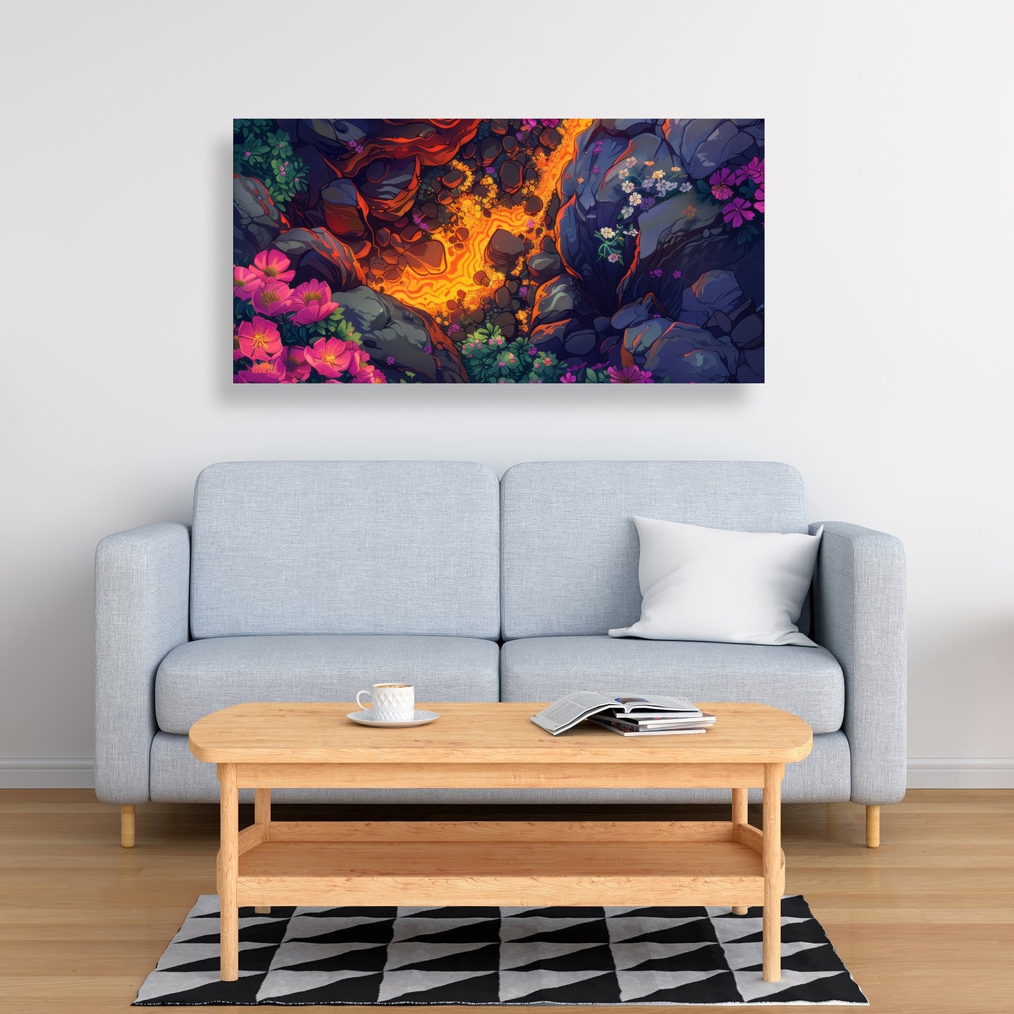 Hot river - 32"x32" Canvas