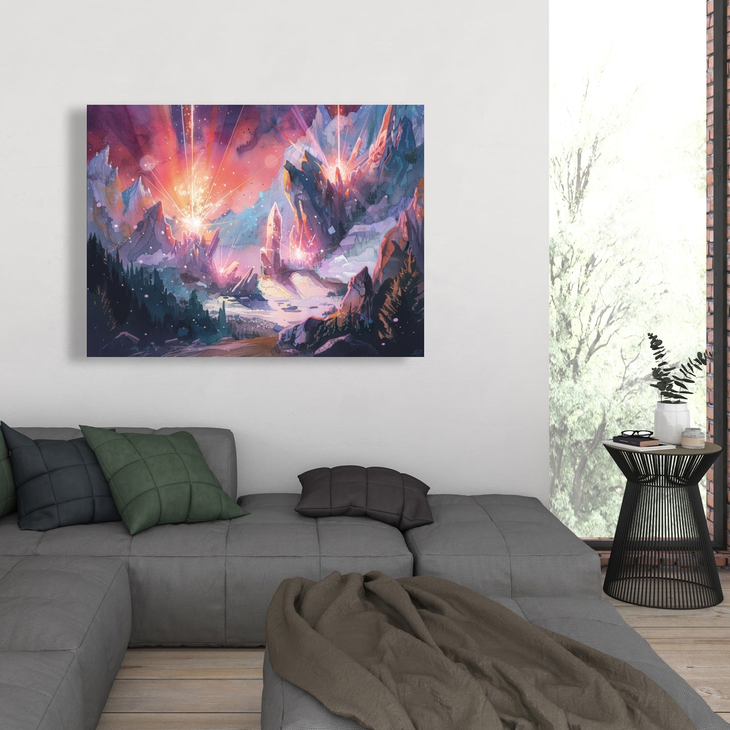 Beaming Signal - Blue Canvas Art for Stunning Home Decor