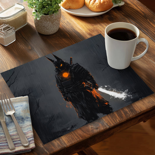 Blazing Orange Polyester Placemat for Home Decor - Stylish Tableware