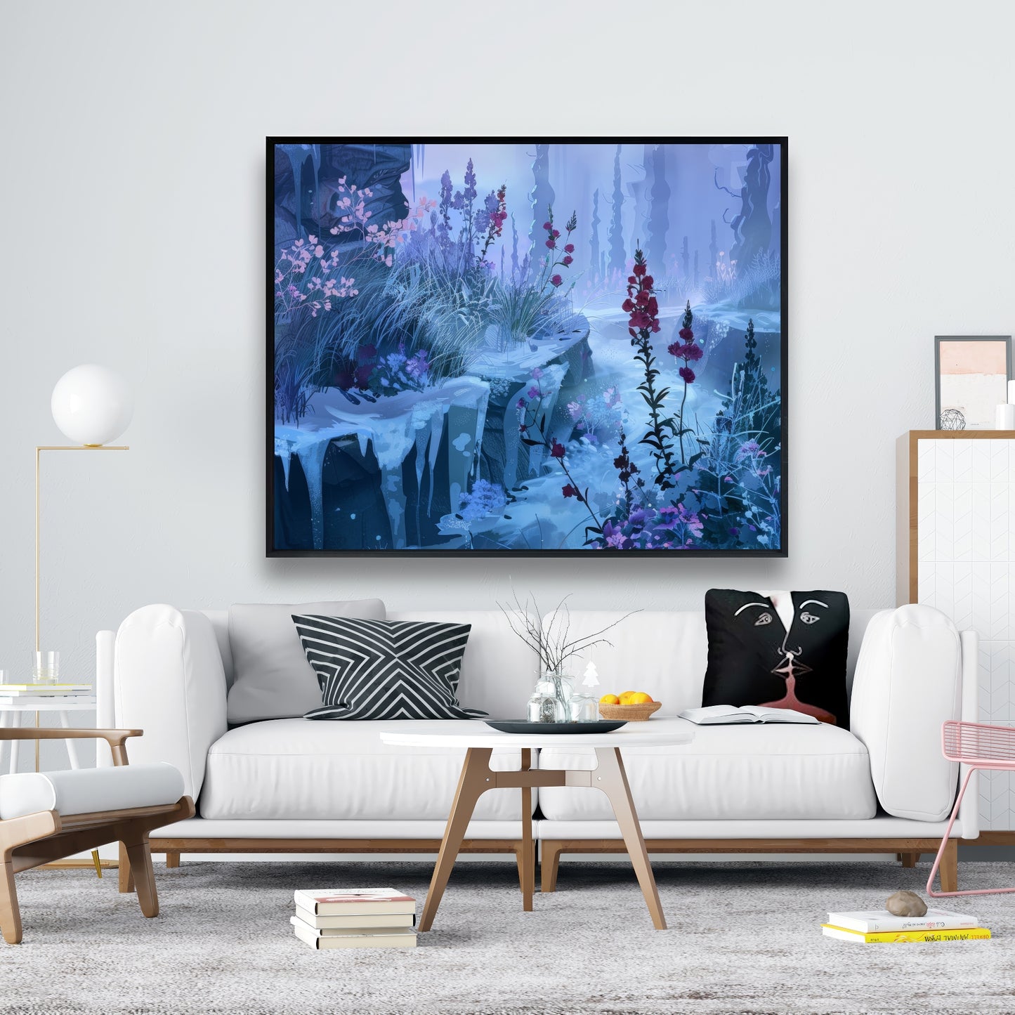 Valley of ice - Framed Canvas - Print on demand